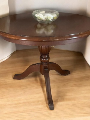Lamp Table Beech Wood Diameter 65cm Height 52cm Like New