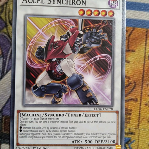 Accel Synchron Yu-Gi-Oh! card in excellent condition