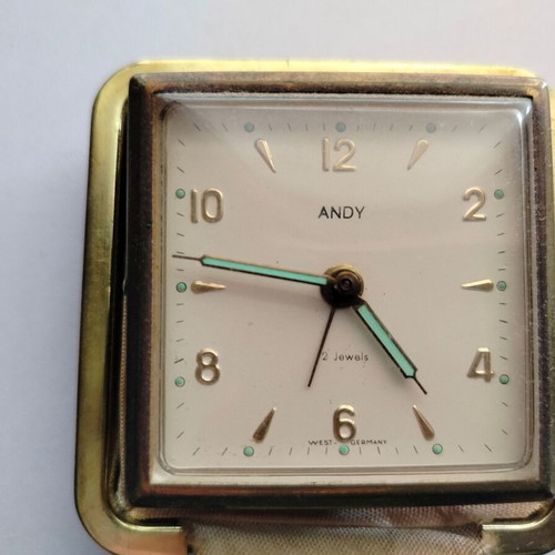 Andy travel clock used, made in West Germany, not working