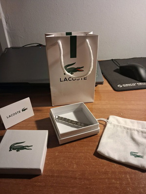 Lacoste silver bracelet like new with box