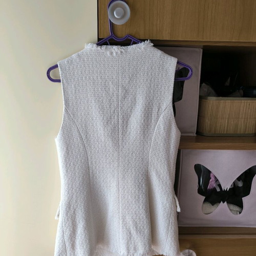 Zara long sleeveless vest with metallic thread, new, size S