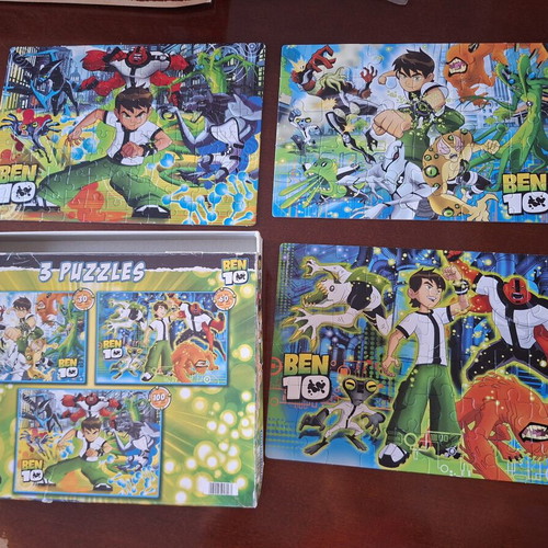 Ben 10 3 in 1 puzzle used, complete set with original box