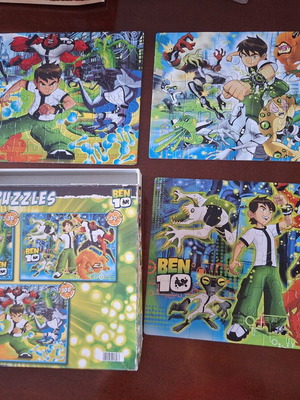 Ben 10 3 in 1 puzzle used, complete set with original box