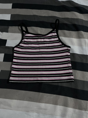 New Yorker pink and black tank top size XXS
