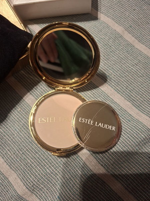 Estee Lauder collectible powder new with gold alligator case