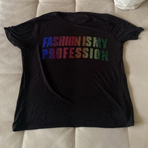 SugarFree Black Rainbow Graphic T-Shirt, size S