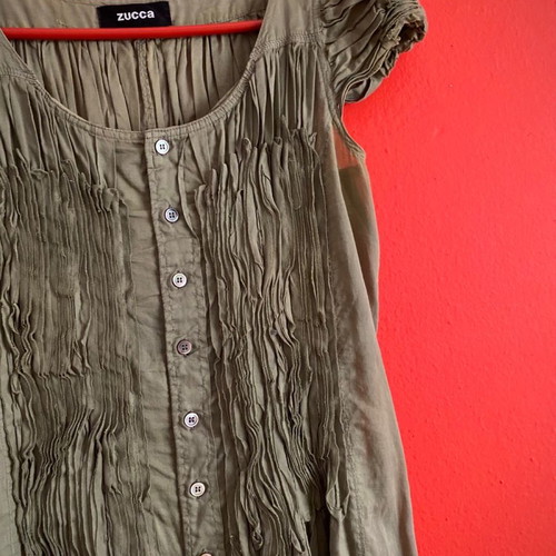 Zucca linen khaki dress M 100% cotton new