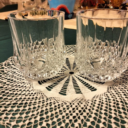 Longchamp crystal whiskey glasses, set of 2
