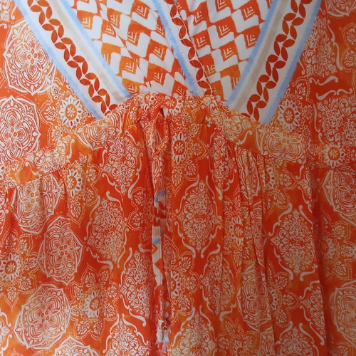 Long summer dress like new, orange, size M