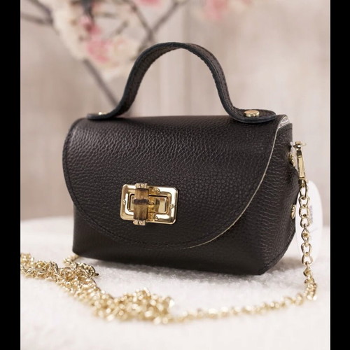 Leather handheld bag new Made In Italia