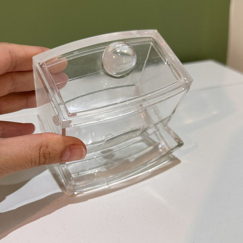 Transparent acrylic storage box with lid