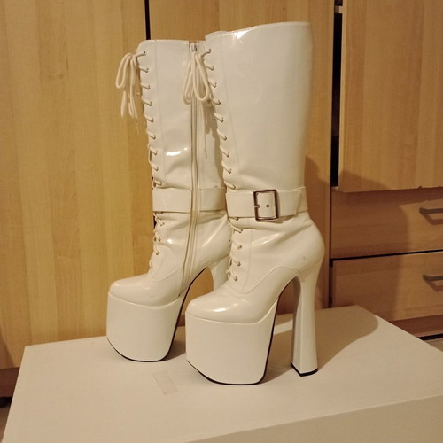 Pole dance boots used, Elle, white, size 40