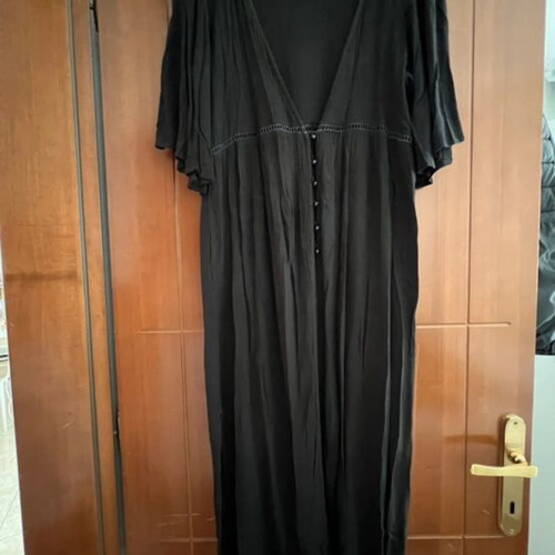 Kimono black, new, with front buttons, size S