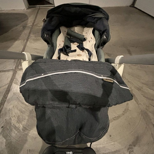 Inglesina Trilogy baby stroller used with footmuff and car seat