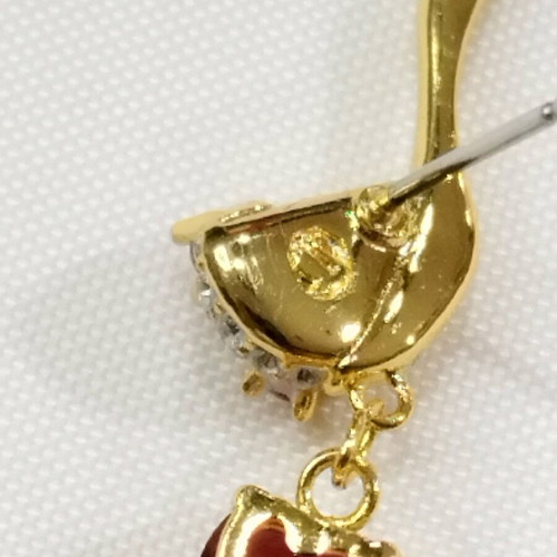 Swarovski Ice Cream No Regrets Earrings New, Gold with Crystals
