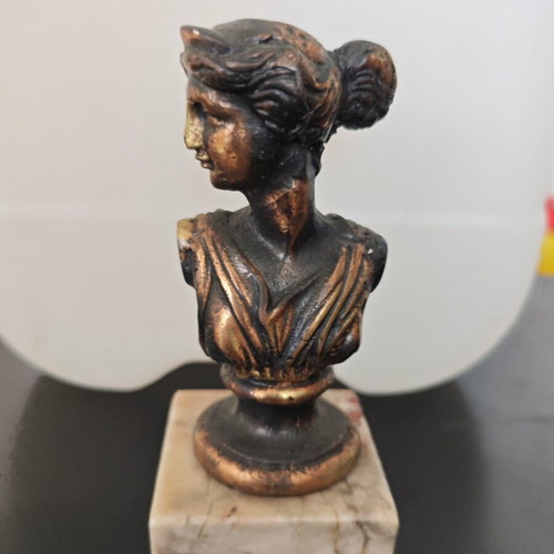 Brass Bust of Goddess Artemis like new
