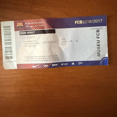 Barcelona Museum Ticket 2016/2017 like new