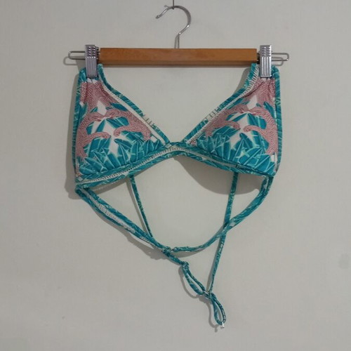 Paolita bikini set like new with tropical leopard print