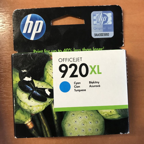 HP OfficeJet 920xl cyan ink cartridge new