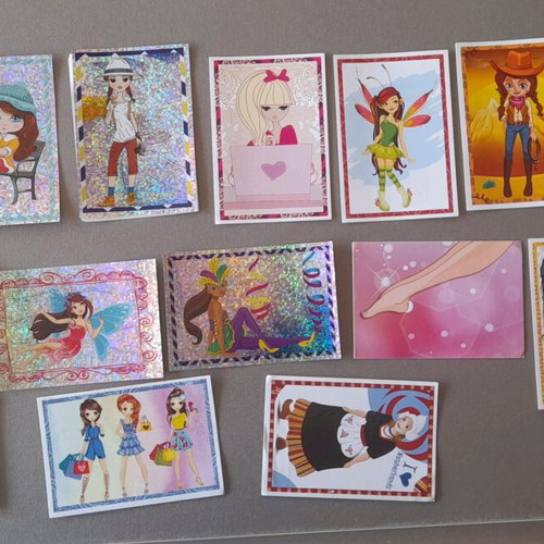 Super Girls Club stickers used, set of 32 pieces