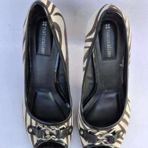 Naturalizer heels like new with zebra pattern, size 39