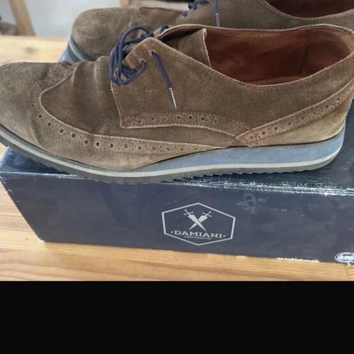 Damiani men's shoes used, brown, size 42, derby style