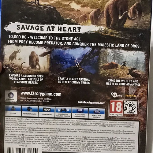 Farcry Primal PS4 like new
