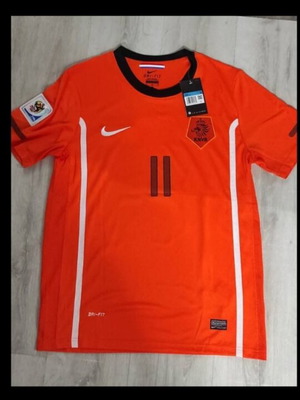 Netherlands National Team 2010 World Cup Home Jersey with Robben 11