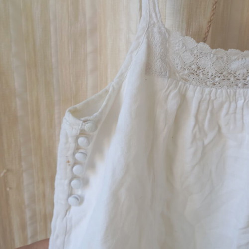Stradivarius white linen dress like new, size S