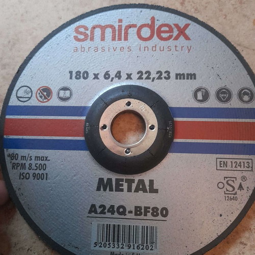 Smirdex cutting disc 180x6.4x22.23 new, metal