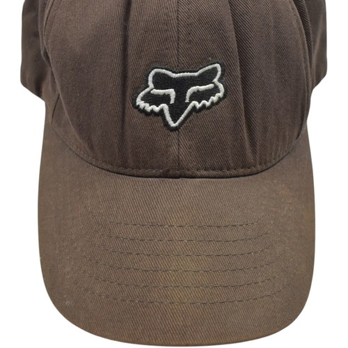 Fox Racing Brown Flexfit Embroidered Logo Cap size S used, faded color