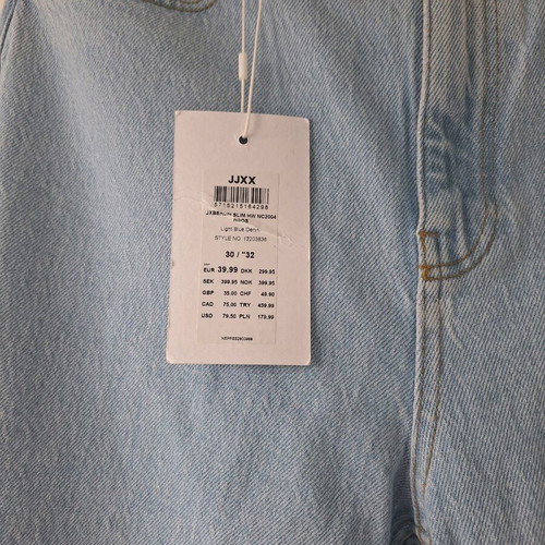 JJXX Γυναικείο Denim Παντελόνι Slim High Waist Καινούργιο, Μέγεθος 38-40, Μπλε