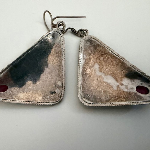 Silver earrings like new, handmade from Egypt