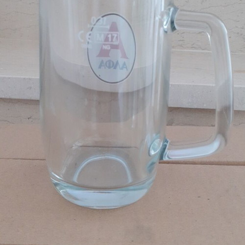 Alfa Beer Glasses set of 6 new, 300ml, thick glass with handle