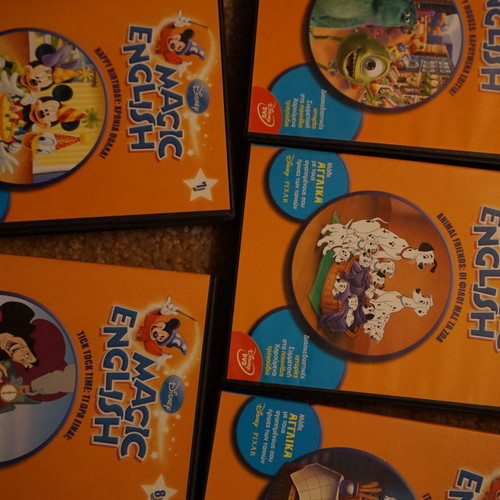English learning DVDs for children used, set of 8