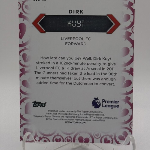 Topps Chrome EPL 2025-26 Dirk Kuyt Heartbreaker Card like new