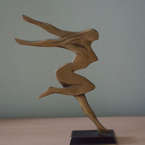 Brass sculpture woman figure new