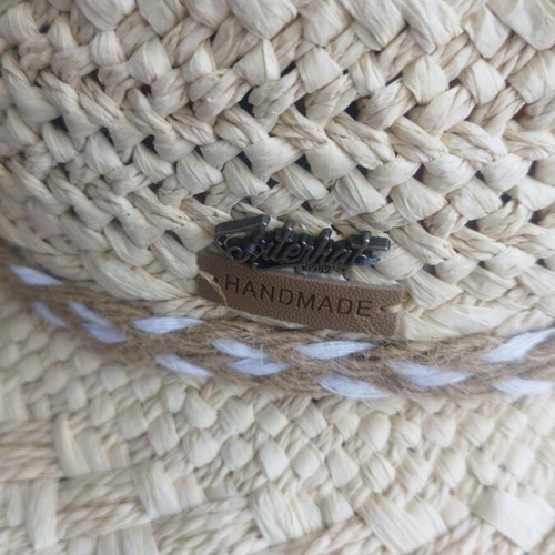 Handmade women's straw hat beige, like new