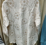 Women's shirt white with beige sun embroidery new