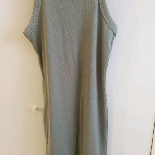 Rib dress H&M like new, light khaki above the knee