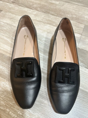 Mourtzi leather loafers used, size 37, black