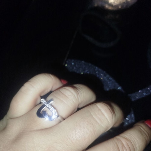 Silver 925 Heart-Shaped Ring with Zirconia like new