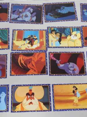 Aladdin Disney Panini cards used, set of 22 foreign language