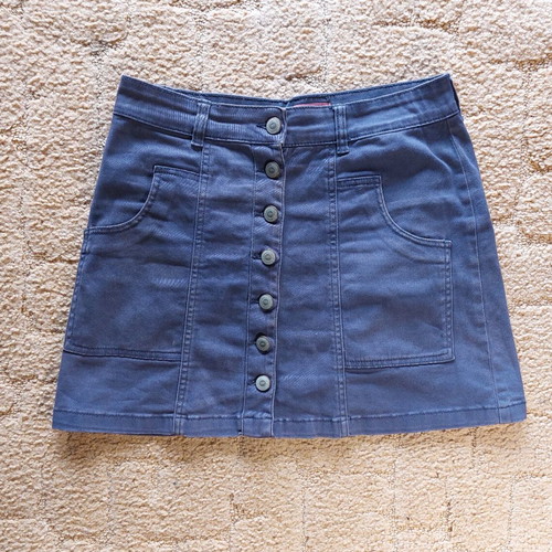 Blue mini skirt Pink Woman like new with buttons, size S