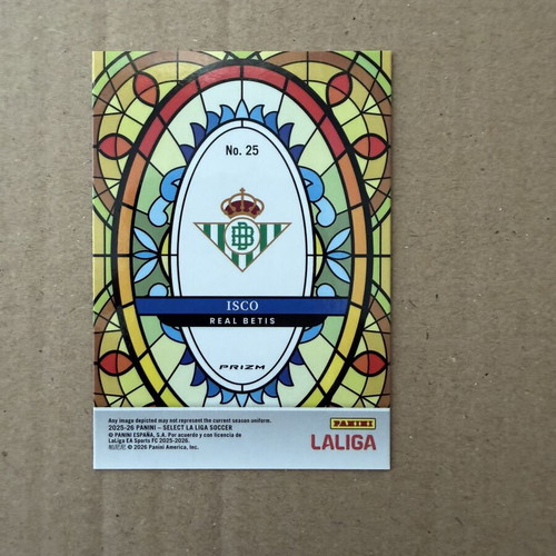 2025-26 Panini La Liga Isco Stained Glass Cae Hit card like new