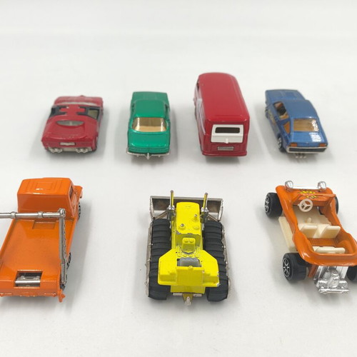 Majorette vintage toy cars used, set of 7