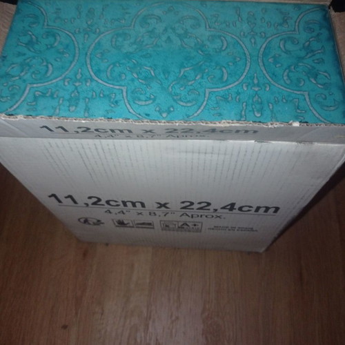 Spanish vintage wall tiles, box of 26 pieces, turquoise