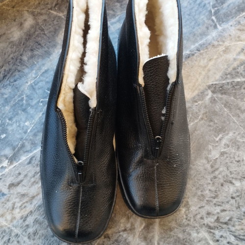 Swiss handmade men's shoes used, black, size 44.5