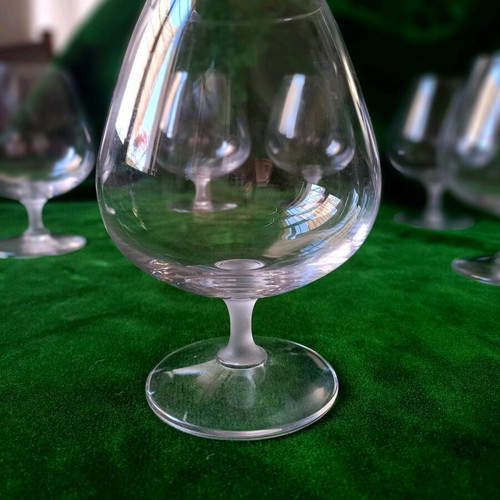 Cognac glasses like new, set of 6 with matte detail