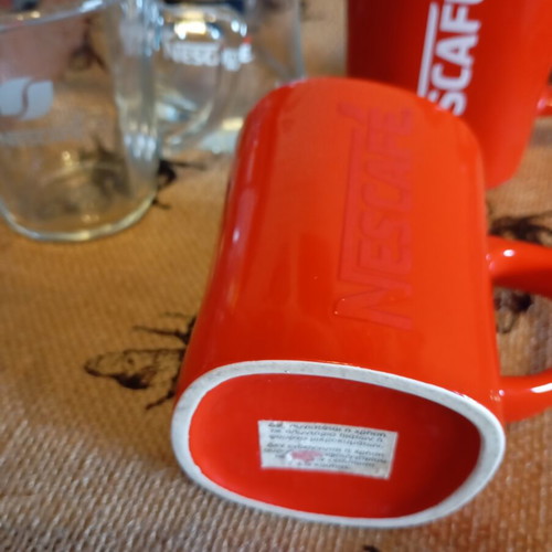 Nescafe glass and cup vintage, like new